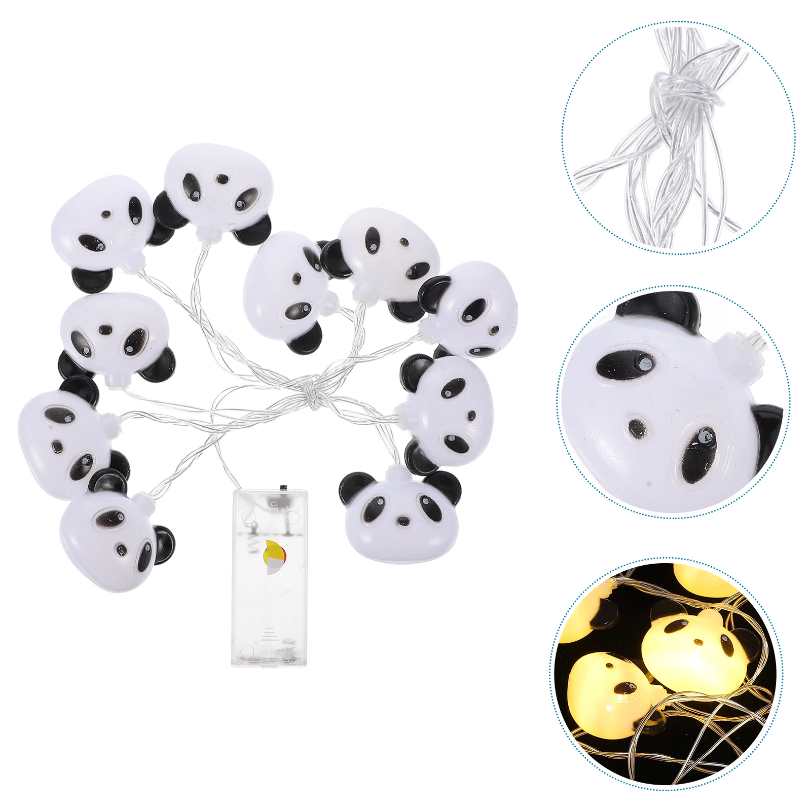 1 مجموعة الباندا سلسلة ضوء الشكل الإبداعي LED مصباح للزينة للمنزل غرفة حفل زفاف مهرجان الإضاءة زخرفة #3