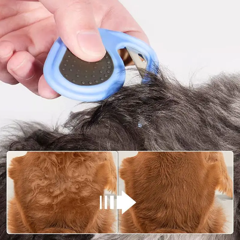 Dogs Grooming Knife for Long Hair Combing Knot Remove Clumps Dog Cat Knotting Massage Comb For Removing Tangled and Loose Hair