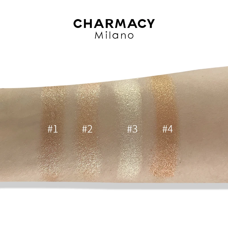 CHARMACY Highlighter Makeup Waterproof Long-lasting Brighten Bronzers Eyeshadow Palette Face Body Contour Shimmer Make Up