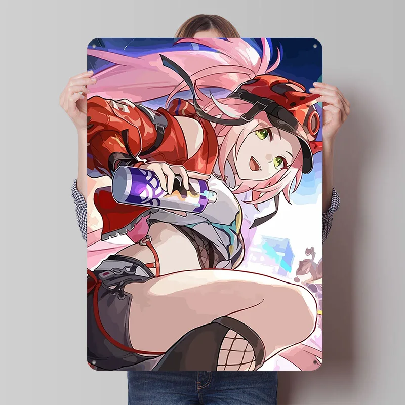 

Постер с принтом Honkai Star Rail Rappa, индивидуальный ретро-декор для стен, винтажные металлические таблички для мужской комнаты, домашнего декора, гостиной, дома