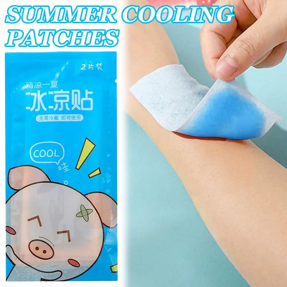 10pcs Cooling Gel Patches Instant Summer Heat Relief Hydrogel Cool Sticker Skin Safe For Fever Fatigue Outdoor Cooling Sheets