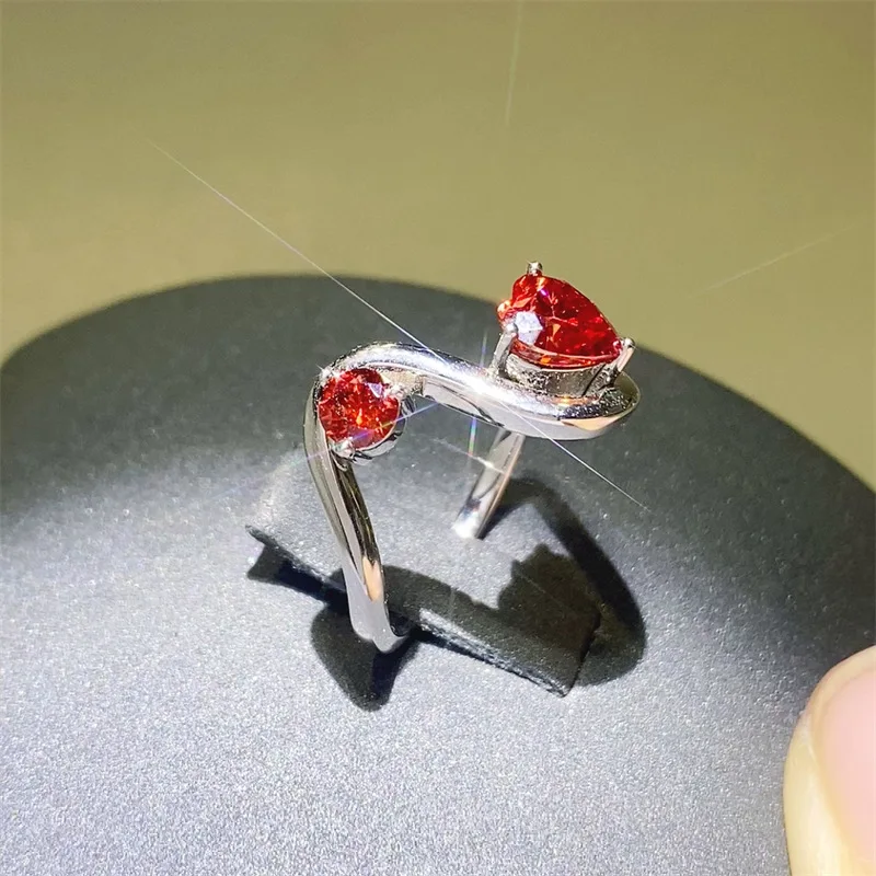 SACE PERMATA GRA Bersertifikat 1,3 CT Cincin Moissanite VVS1 Lab Berlian Solitaire Cincin untuk Wanita Janji Pertunangan Pernikahan Perhiasan