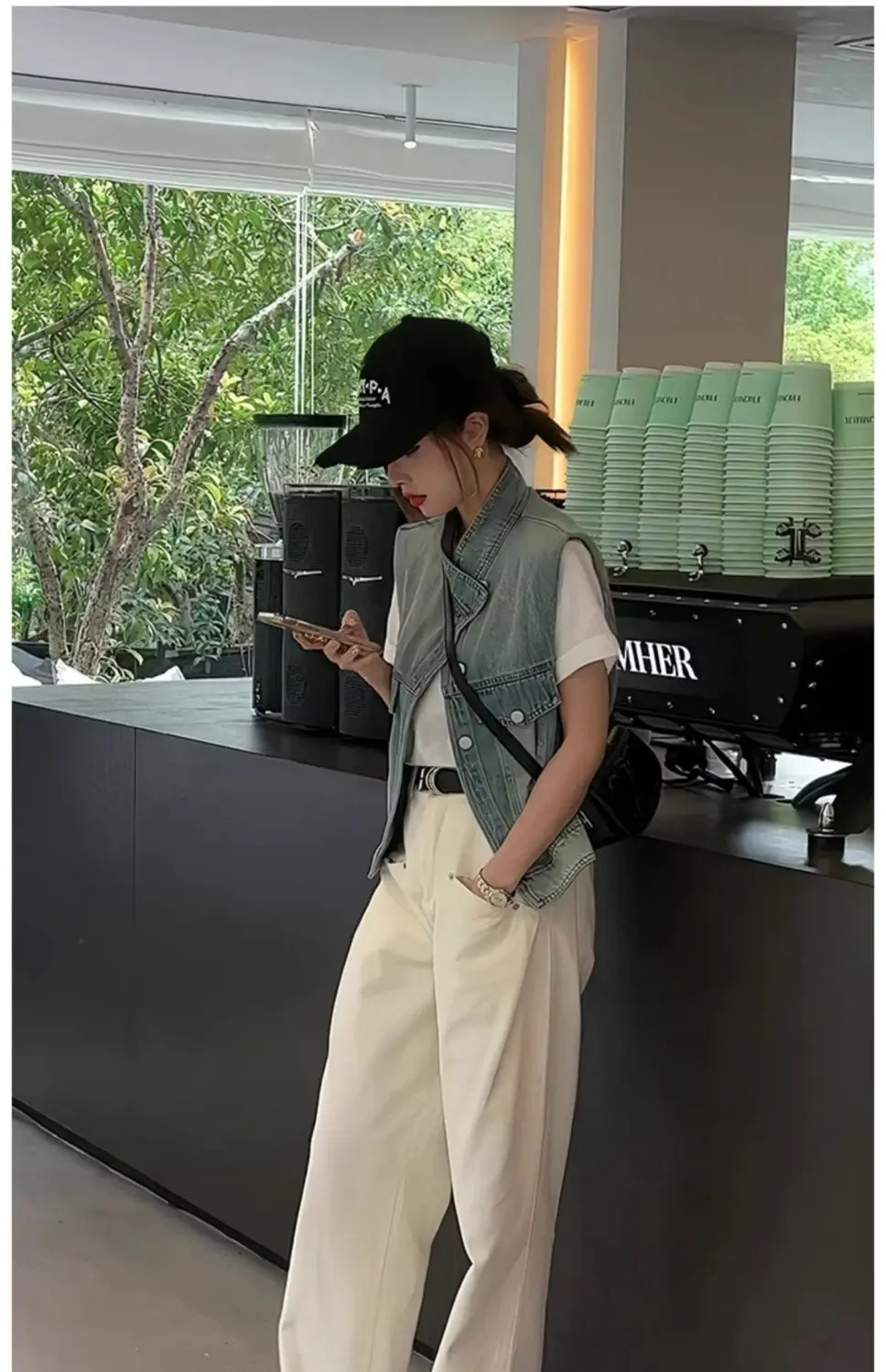 Gilet Gilet Gilet da donna sottile Dames Inverno imbottito abbottonato Uniformi scolastiche lunghe Pendolarismo Calore Antivento Fodera completa OL