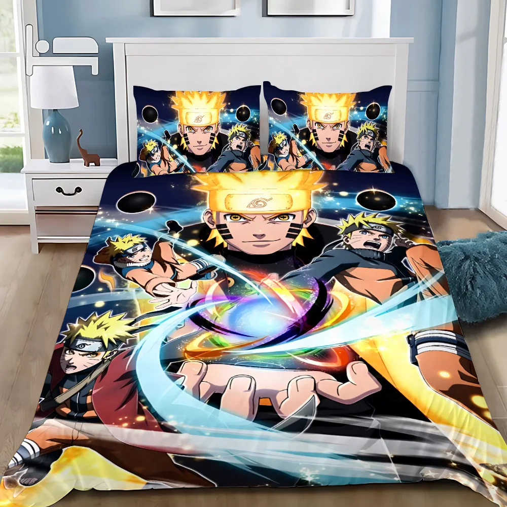 Duvet Cover Pillowcase Bedding Set Cartoon N-NarutoS Turtless Adult BoyGirl Bedroom Decoration Children Single Double Large Size