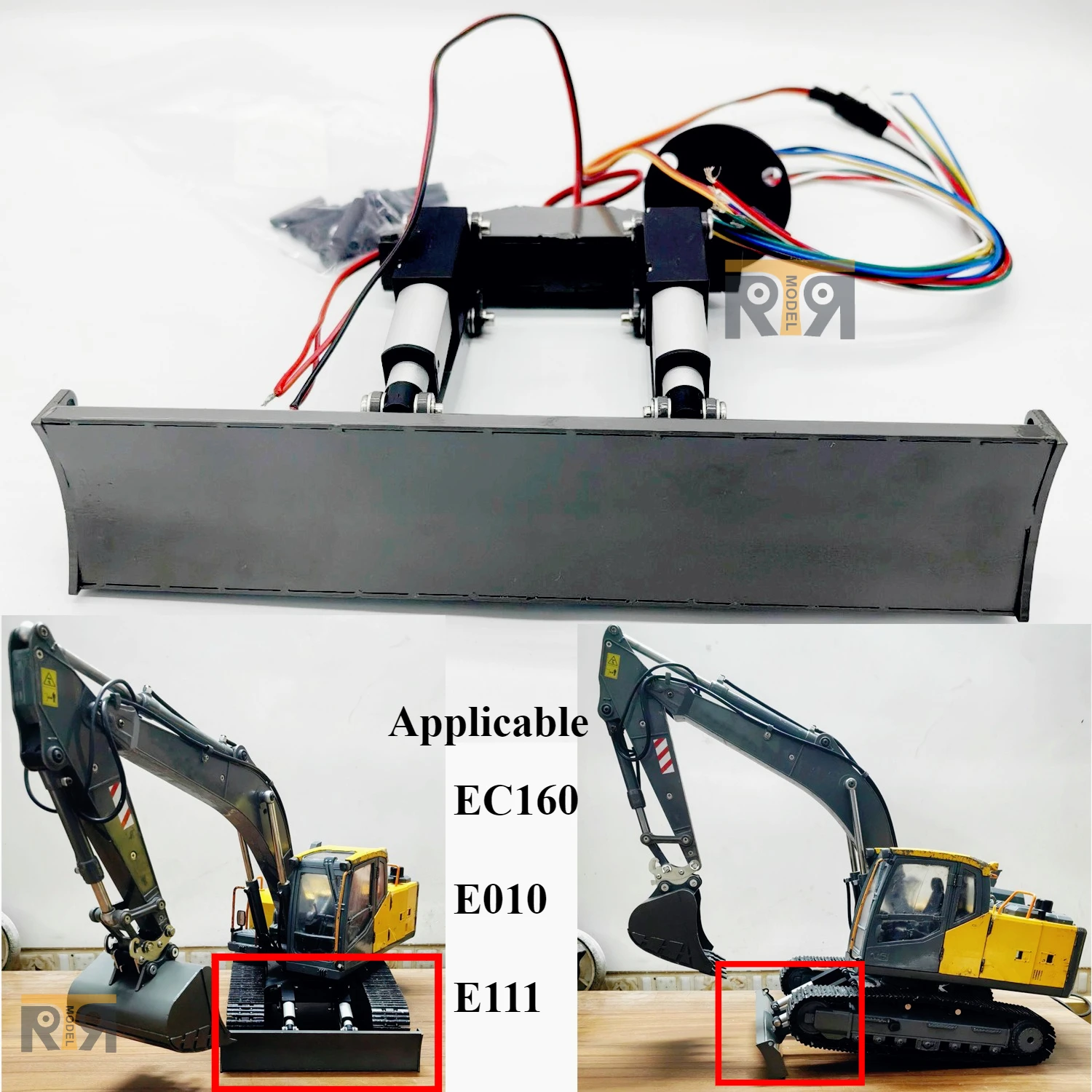 

Double Eagle EC160 Metal Bucket Kit - Electric Remote Control Dozer Blade for Upgrading RC EC160 E111 Excavator Accessories