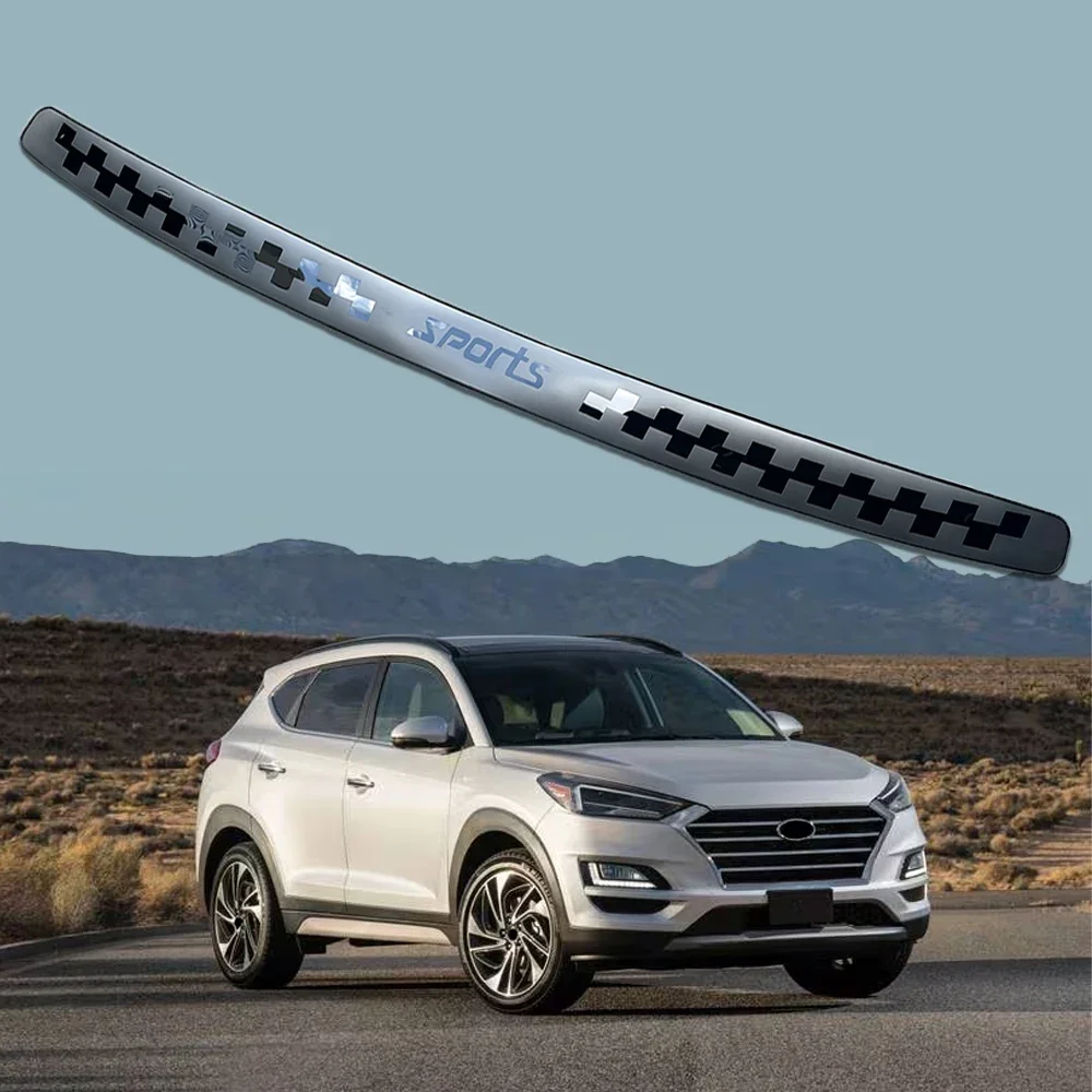 

Car Rear Bumper Foot Plate For Hyundai Tucson Auto Trunk Door Sill Threshold Protector Trim Stickers Accessories 2016 -2020