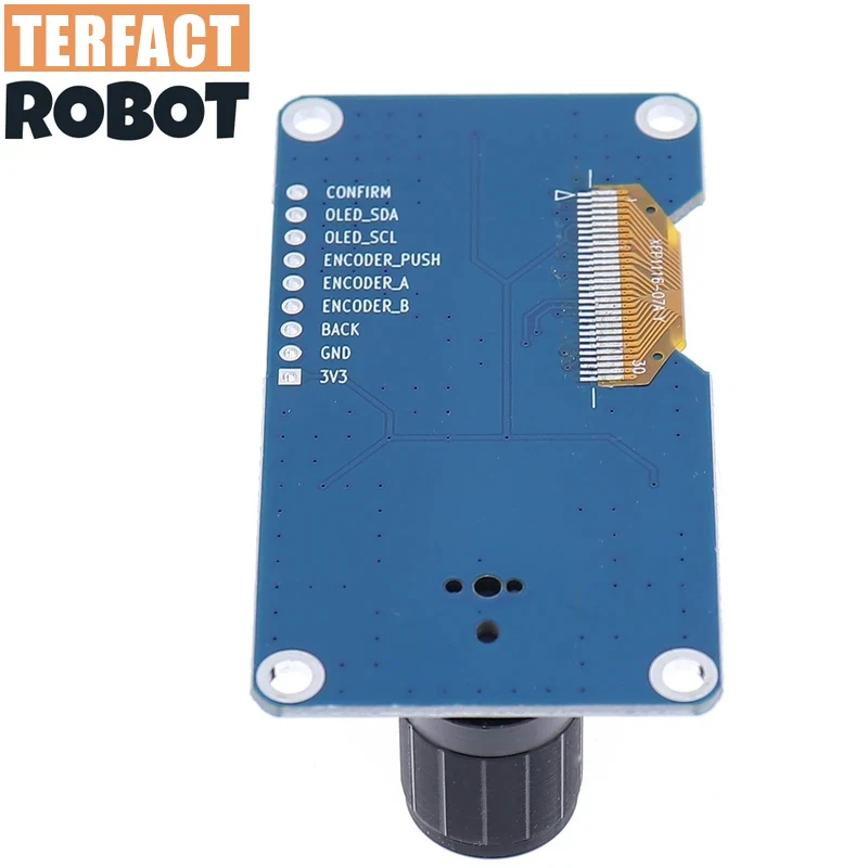 شاشة عرض oled بيضاء SAMIROB مقاس 0.96/1.3 بوصة مدمجة مع وحدة التشفير الدوارة EC11 واجهة IIC لاردوينو