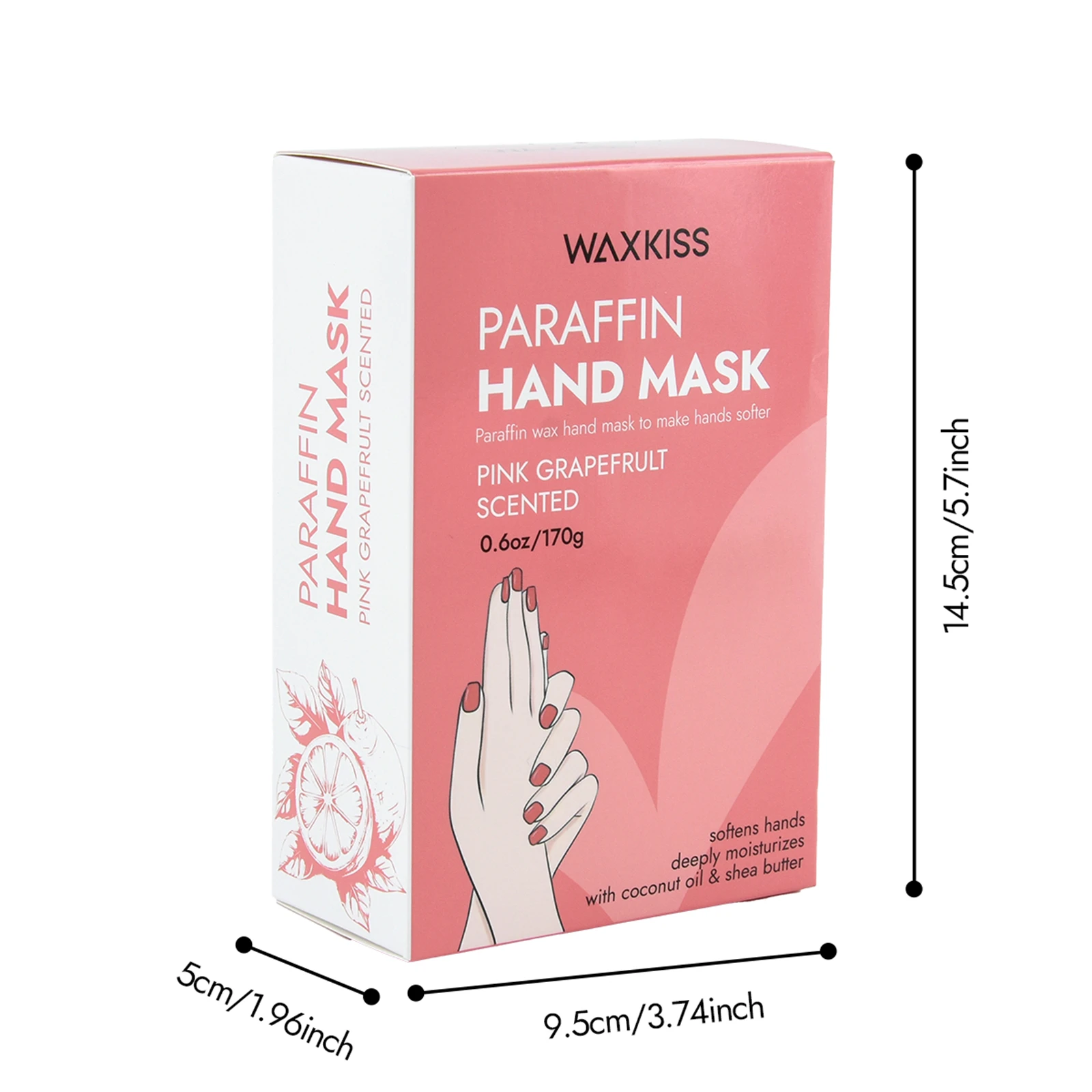 WAXKISS 170g Paraffin Wax Hand Mask, Grapefruit or Lavender Scent, Moisturizing & Skin Softening Hand Care Wax for Women, Easy Hot Water Heating, Paraffin Wax Bath Spa Treatment for Hands