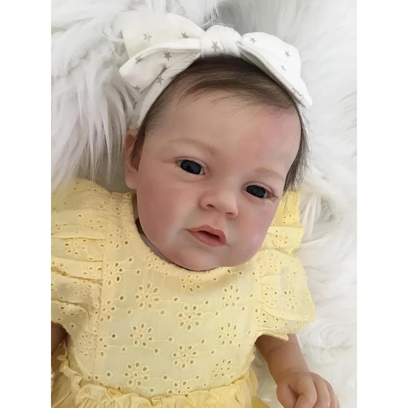 

50cm Reborn Doll Newborn Mary Ann Lifelike Soft Touch Cuddly Body Doll Handmade with Genesis Paint Visible Veins Multiple