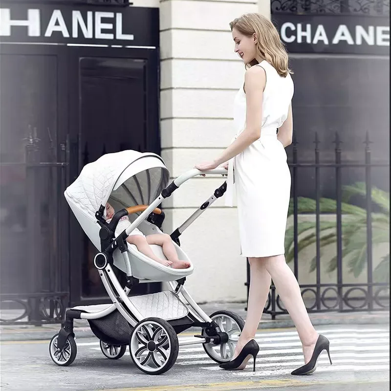 stroller baby 4 in 1 High landscape 3 in 1 baby pram strong egg shell design carry cot customized baby stroller