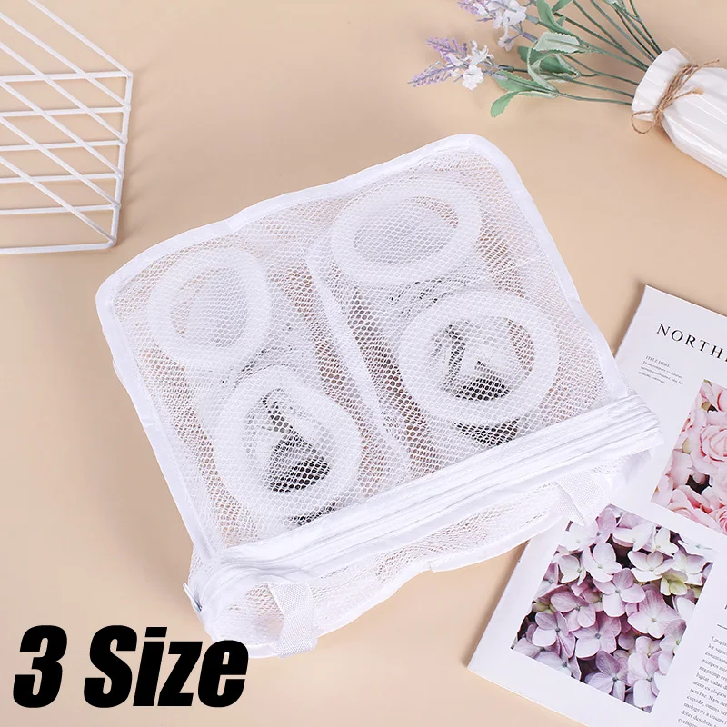 

1PC Washing Bags Travel Mesh Laundry Bag Polyester Laundry Wash Shoe Bags Coarse Net Laundry Basket Laundry Bags for Shoes