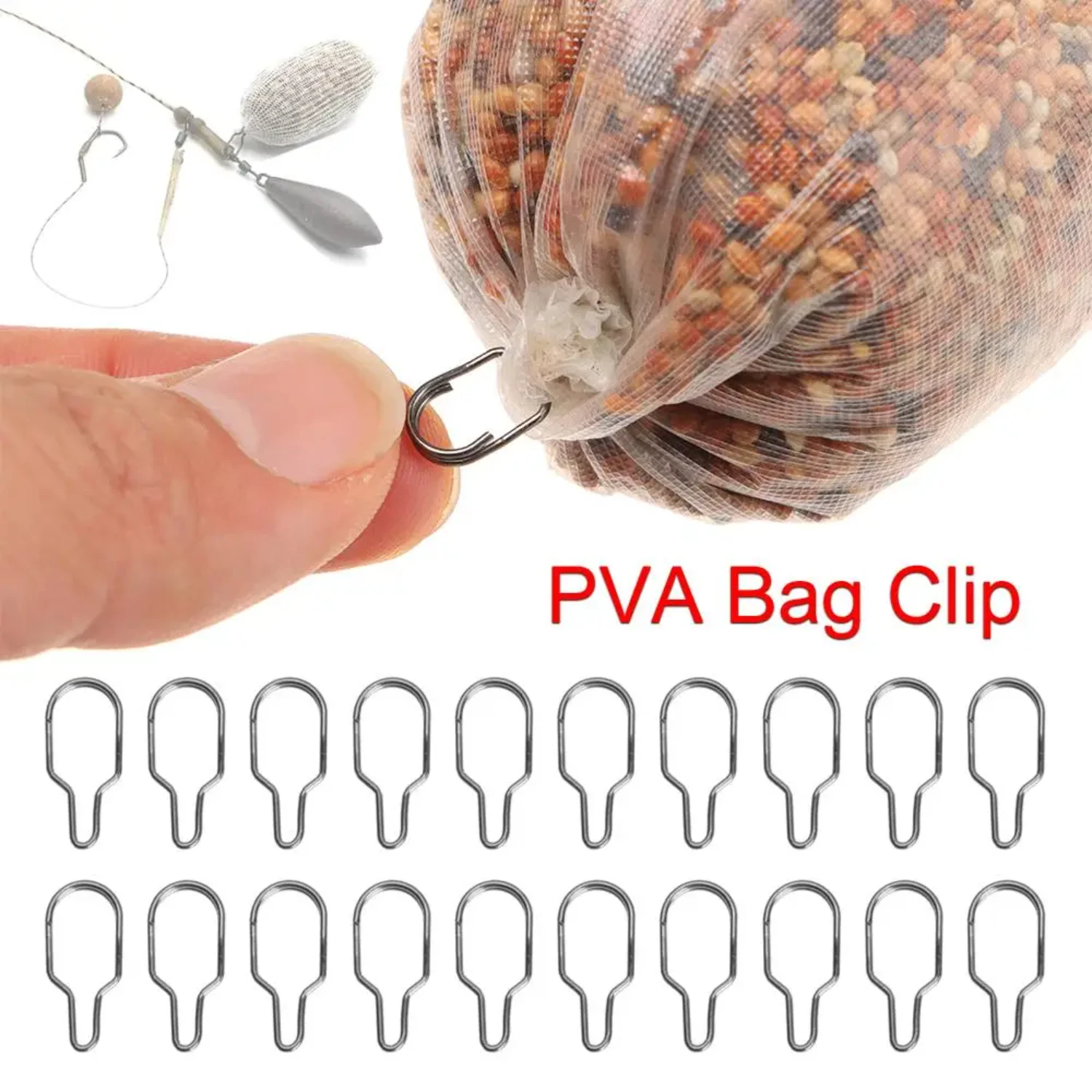 Efficient High-quality Premium Carp Fishing Accessories - Pack of 50 Durable PVA Clips for Effective Carp Hair Rig Tools and Coa