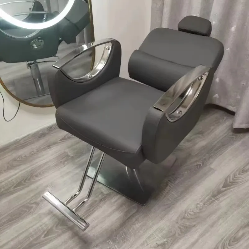 

Luxury Personalized Barber Chair Salon Hair Shop Retro Gold Recliner Cheap Barber Chair Hidraulic Leg Lifter Silla Furniture