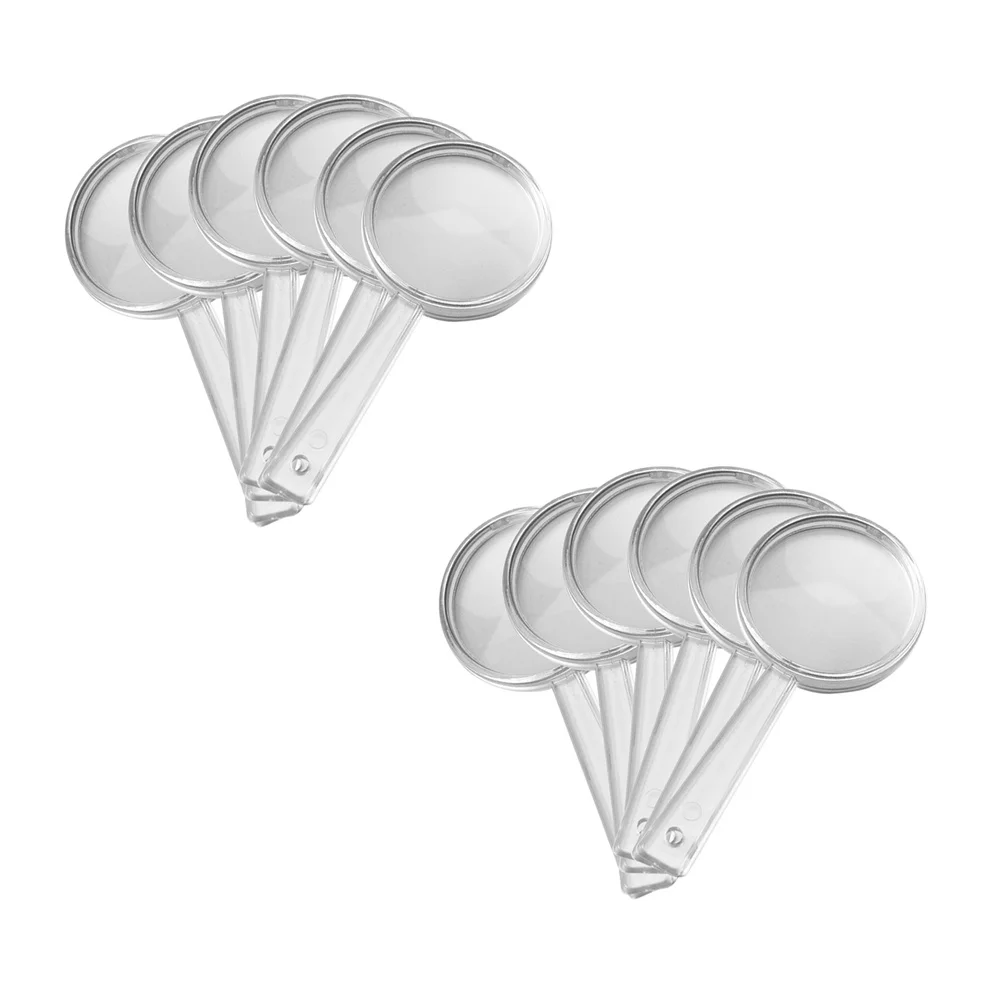 

24Pcs Reading Magnifying Glass Durable Acrylic Handheld Lens for Newspaper Book Magazine Plastic Magnifier Loupe