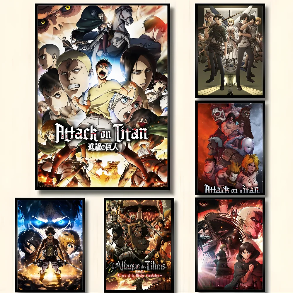 

A-Attack On Titan Levil Ackerman аниме постер HD Art липкая стена водостойкая домашняя гостиная спальня бар эстетическое украшение