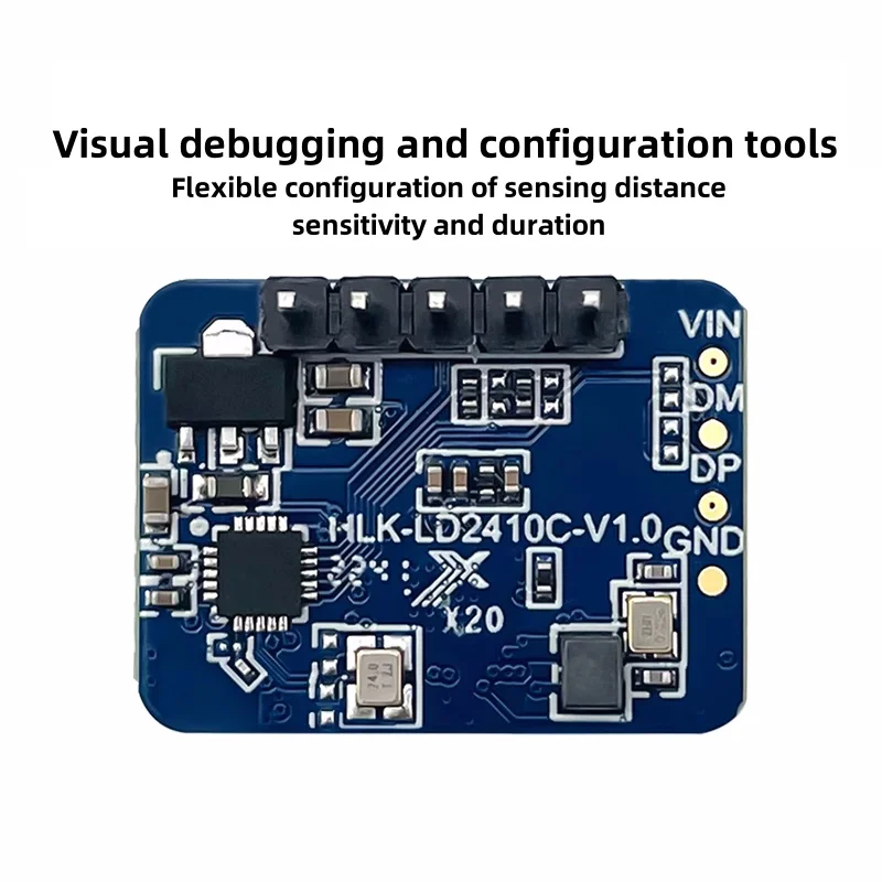 LD2410C 24GHz Human Presence Sensor FMCW Wave Radar Induction Module Body Heartbeat Detection Sensors High Accuracy