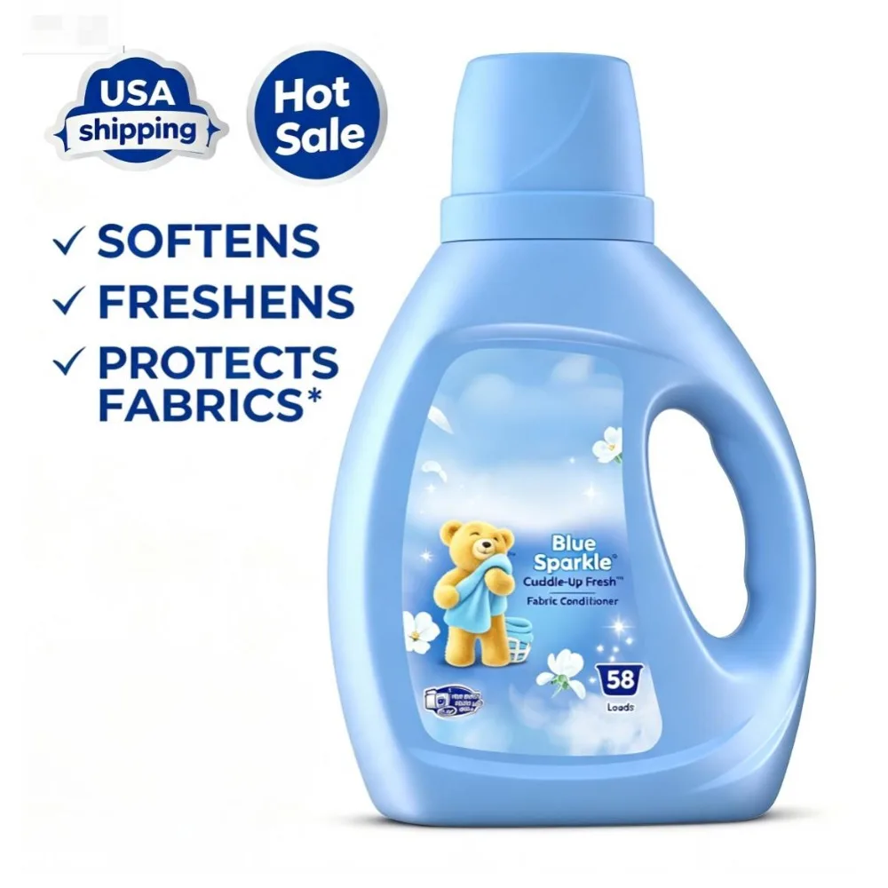 Household Laundry Fabric Softener Liquid, Fresh Floral Citrus Fragrance, Anti Static, 39.4 oz, 58 Washes