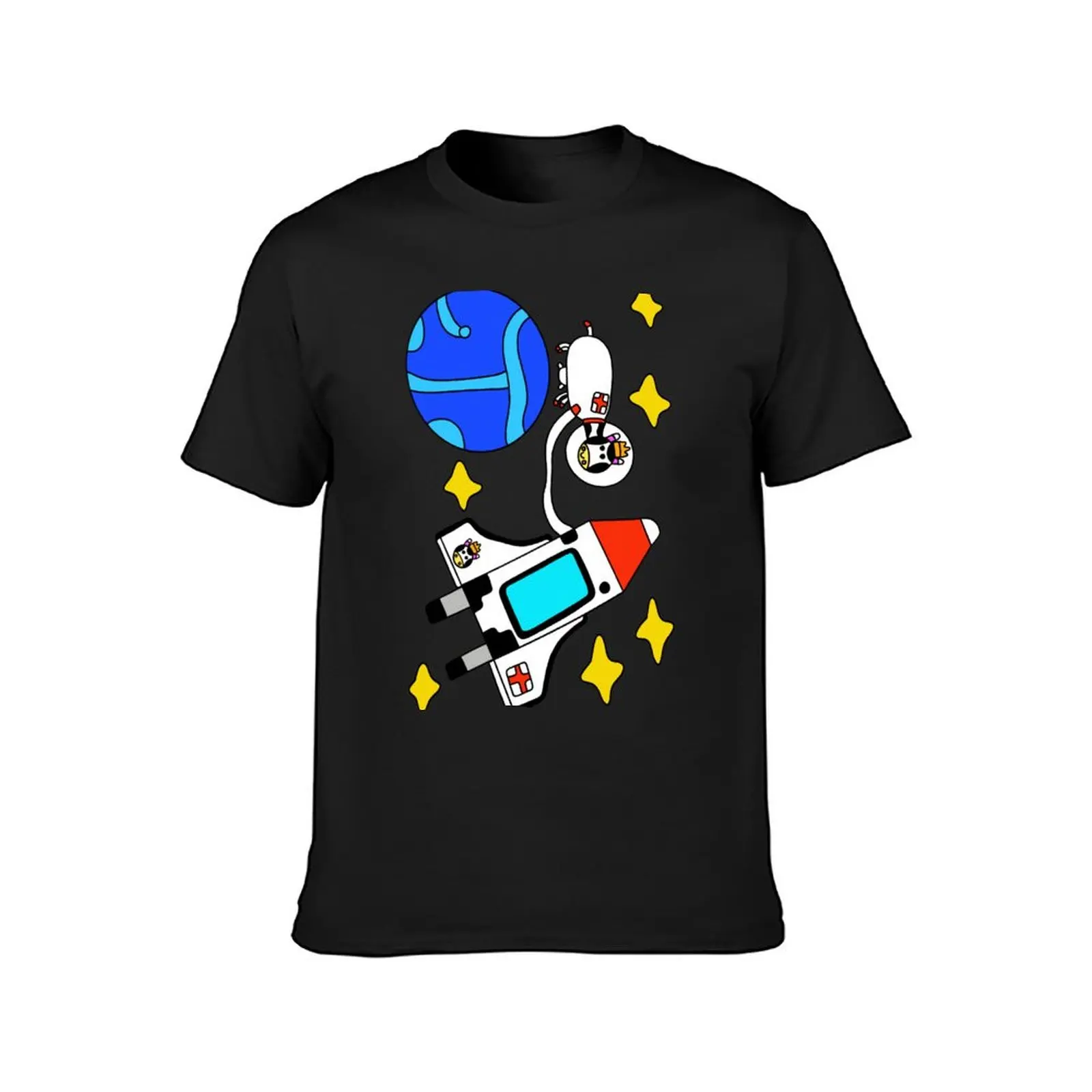 Space Cow Neptune T-Shirt customs hippie clothes cute clothes plus size tops black t shirts for men