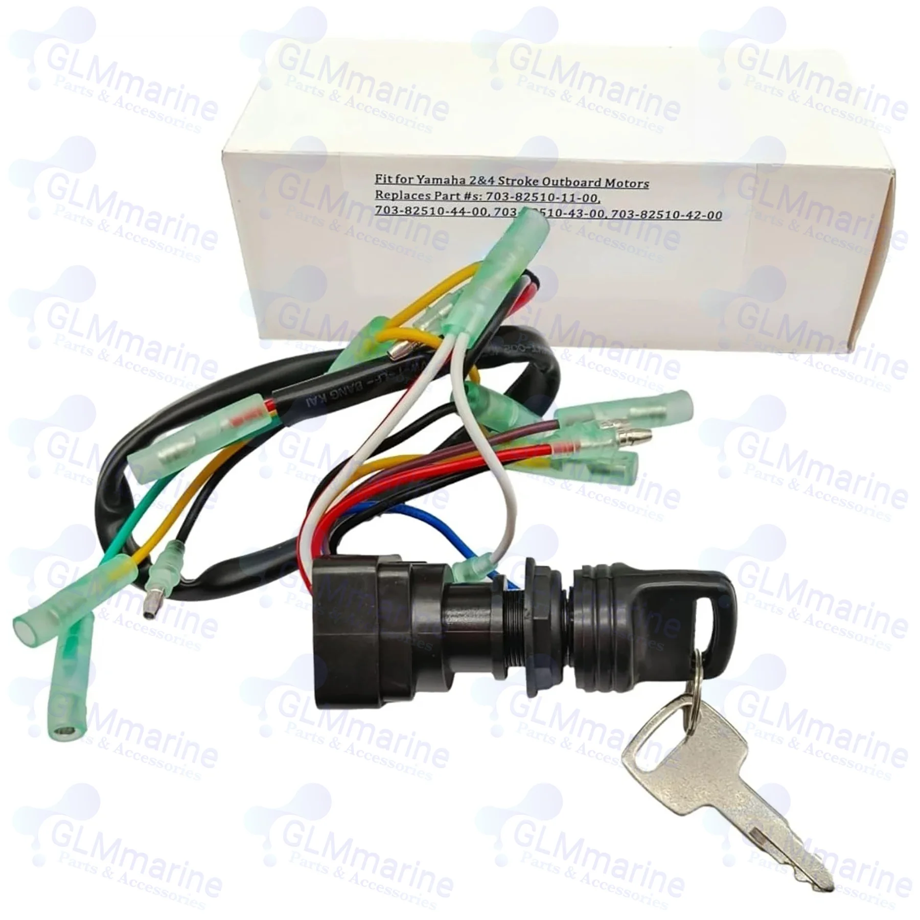 Marine Boat 703 82510 43 Remote Control Box Ignition Switch Key Assy for Yamaha 2 4 Stroke 6-300 HP Outboard Motors 703 82510 42 view 2