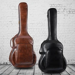 40/41 Inch Water Resistant Thicken PU Leather Guitar Backpack Carrying GIG Bag Guitarra Case Dust-proof Guitar Parts Accessories