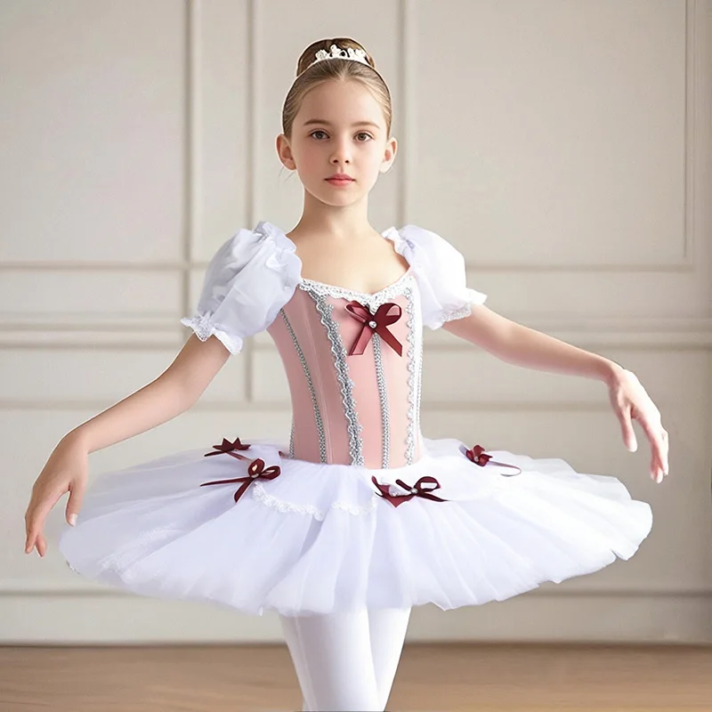 

Classic Professional Ballet Tutu Adult Kids White Swan Lake Pancake Tutu Ballerina Party Dance Costume Ballet Dress Girls Women