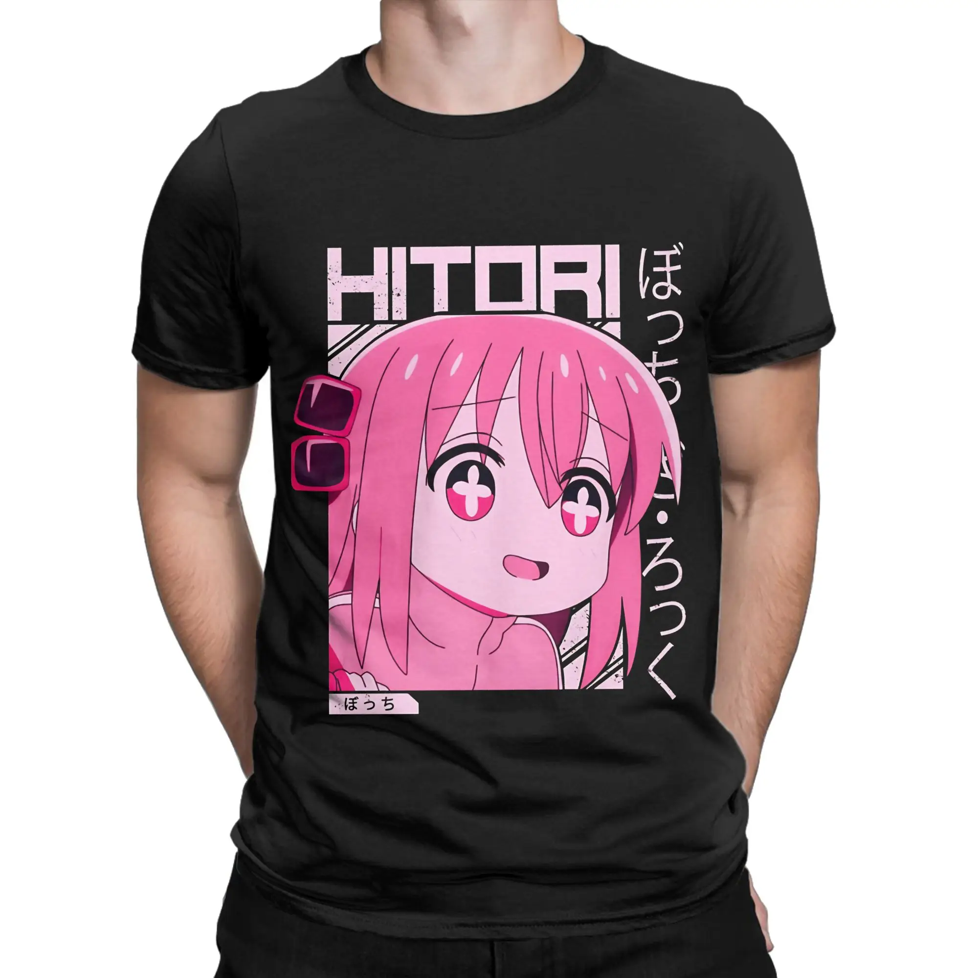 Colorful Band  Classic Bocchi the Rock Novelty 100% Cotton T-Shirt Tees Tops For Men