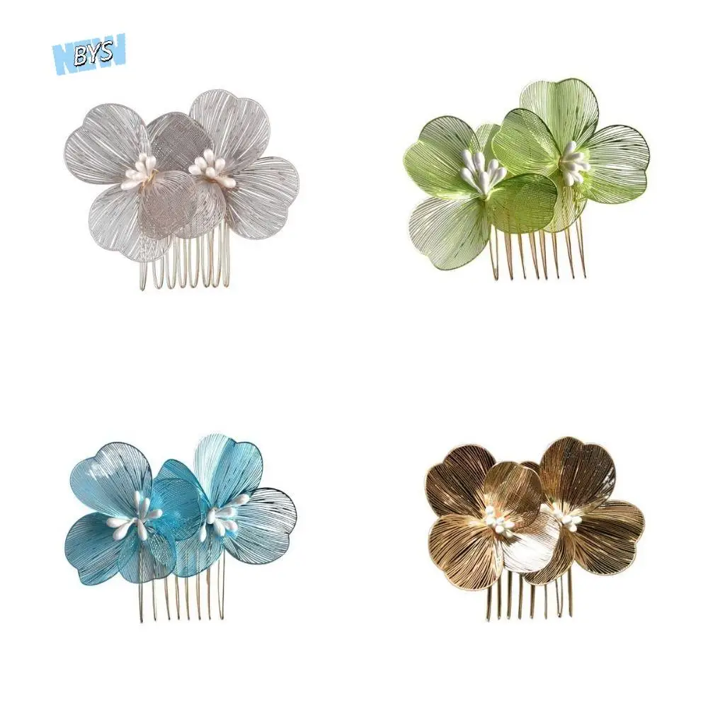 Hair Accessories Flower Hair Comb Fashion Exquisite Hair Clip Insert Comb Elegant Hairpin Women