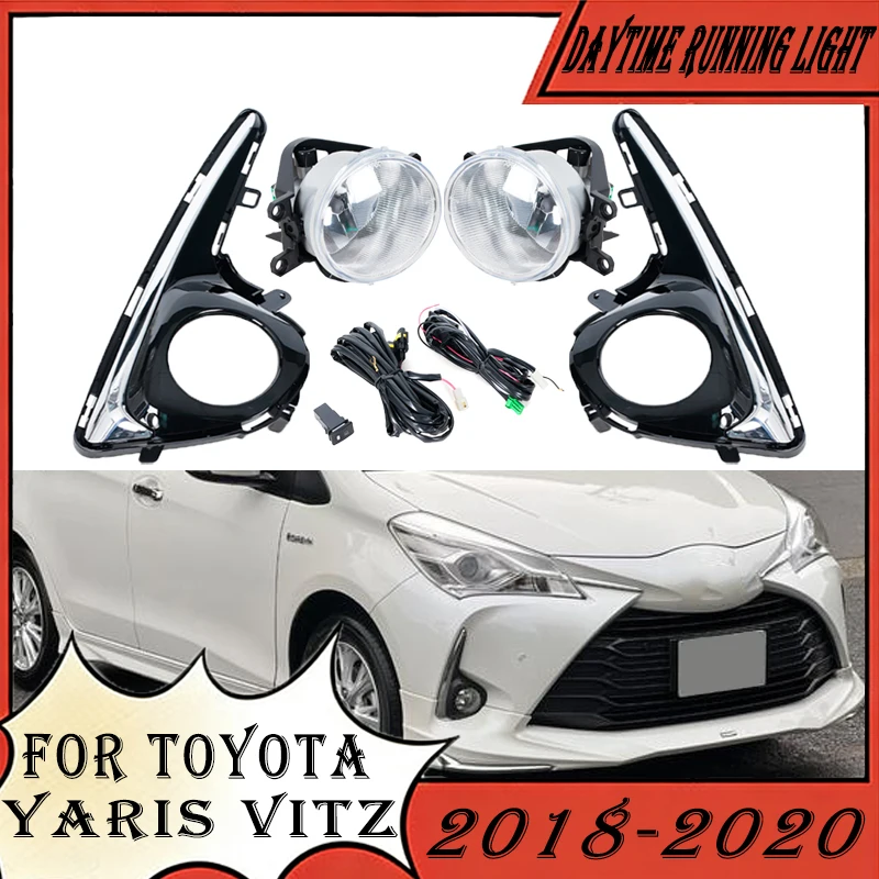 feux-de-jour-et-feux-antibrouillard-pour-toyota-yaris-vitz-2018-2019-2020-version-americaine--cache-de-feux-antibrouillard-avant-avec-garniture-chromee-blanche
