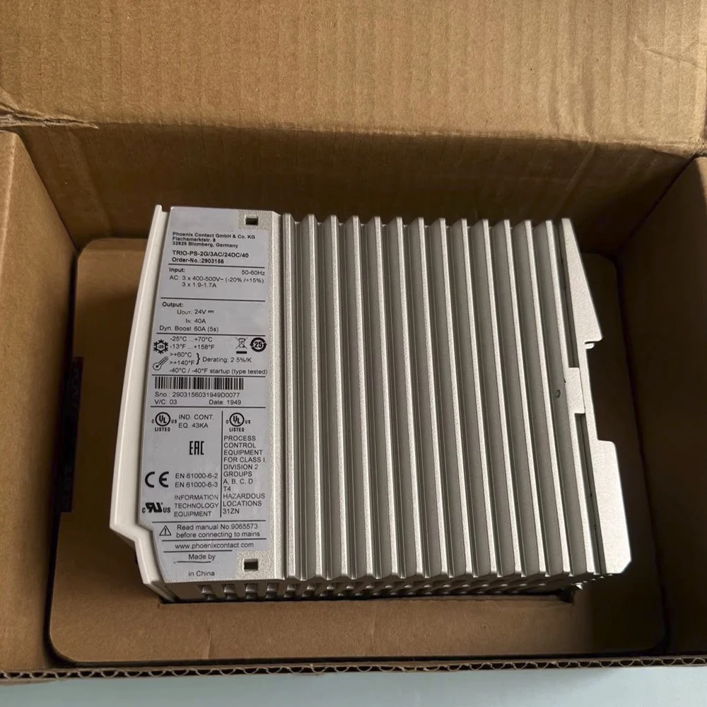 

Для Феникса 2903156 TRIO-PS-2G/3AC/24DC/40 Выход источника питания TRIO 24 В постоянного тока/40 А
