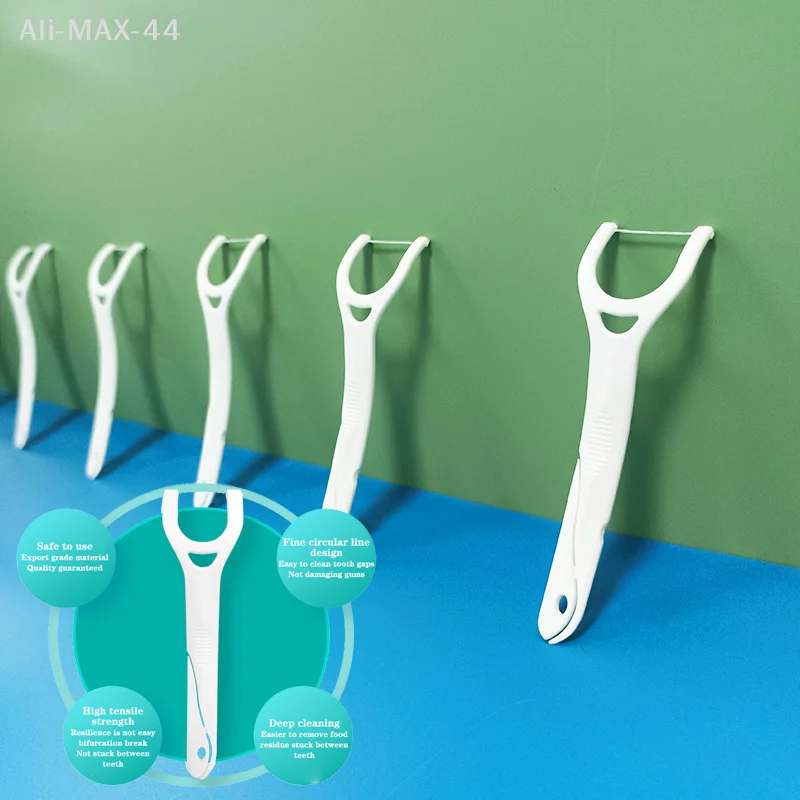 75 Count Easy Reach Floss Picks with Tail Attached Thorough Cleaning Dental Picks for Back And Front Teeth Extra Pick Included