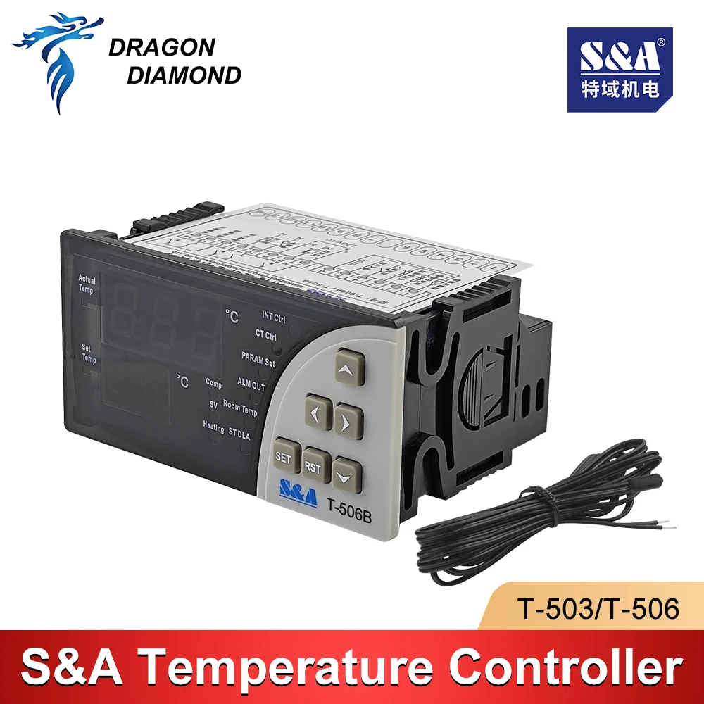 Controlador de temperatura S & A, pantalla T-503A T-506B T-506A para enfriador de agua industrial CW3000 CW5000 CW5200