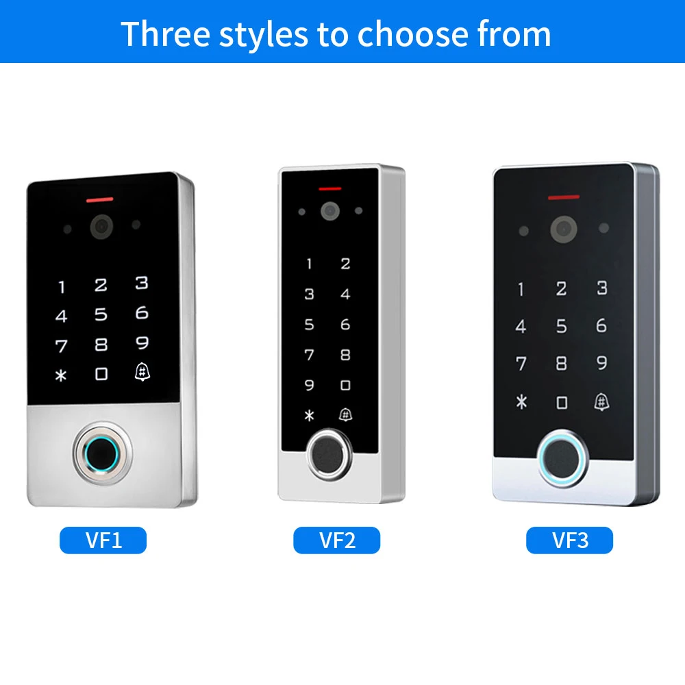 Tuya Smart WIFI 1080P Camera Video Door Phone Home Intercom Access Control System App RFID Card Fingerprint Unlock Motion Detect