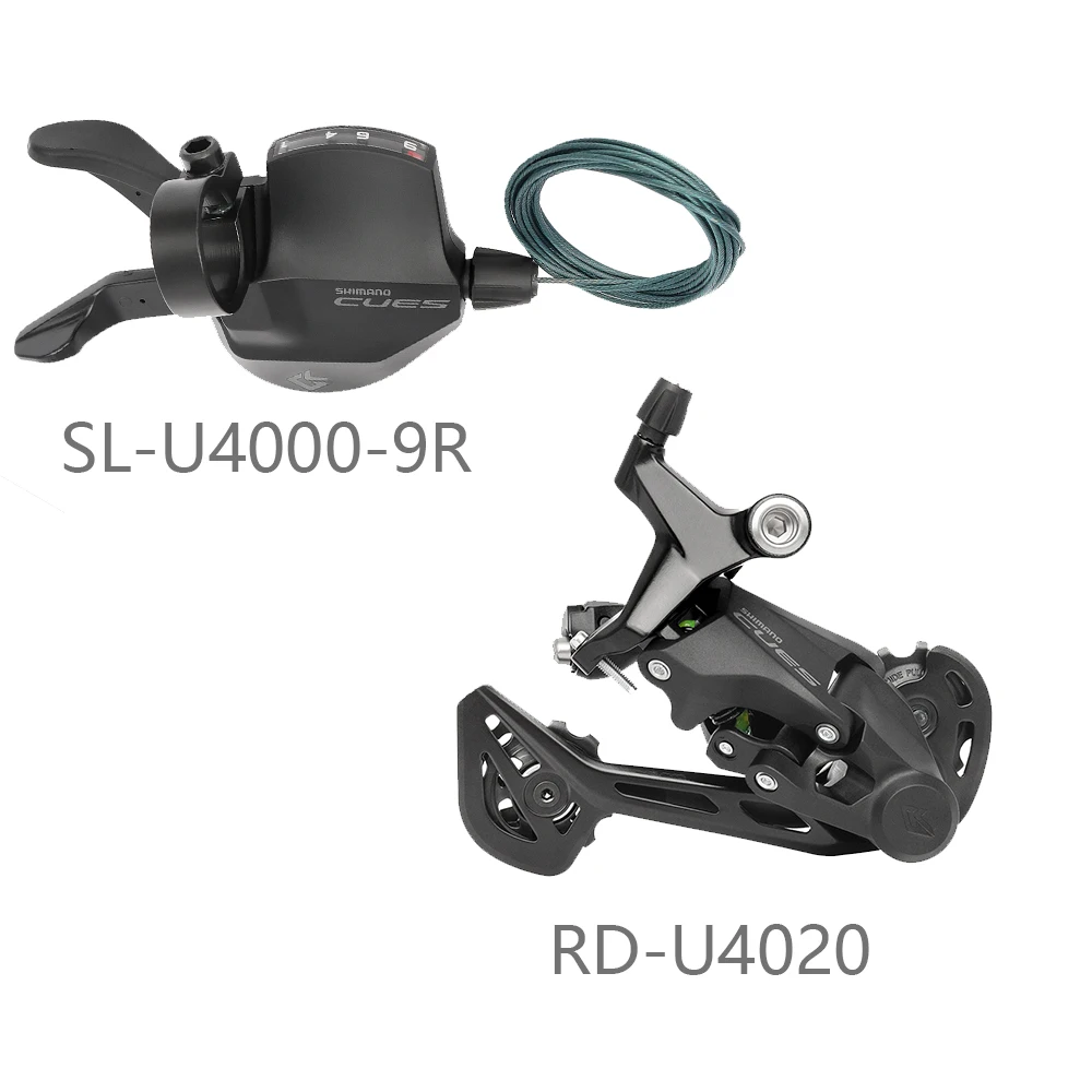 SHIMANO U4020 9 Speed Rear Derailleur RD-U4020 Rear Derailleur SL-U4000-9R Right Shifter Lever For Bicycle Parts