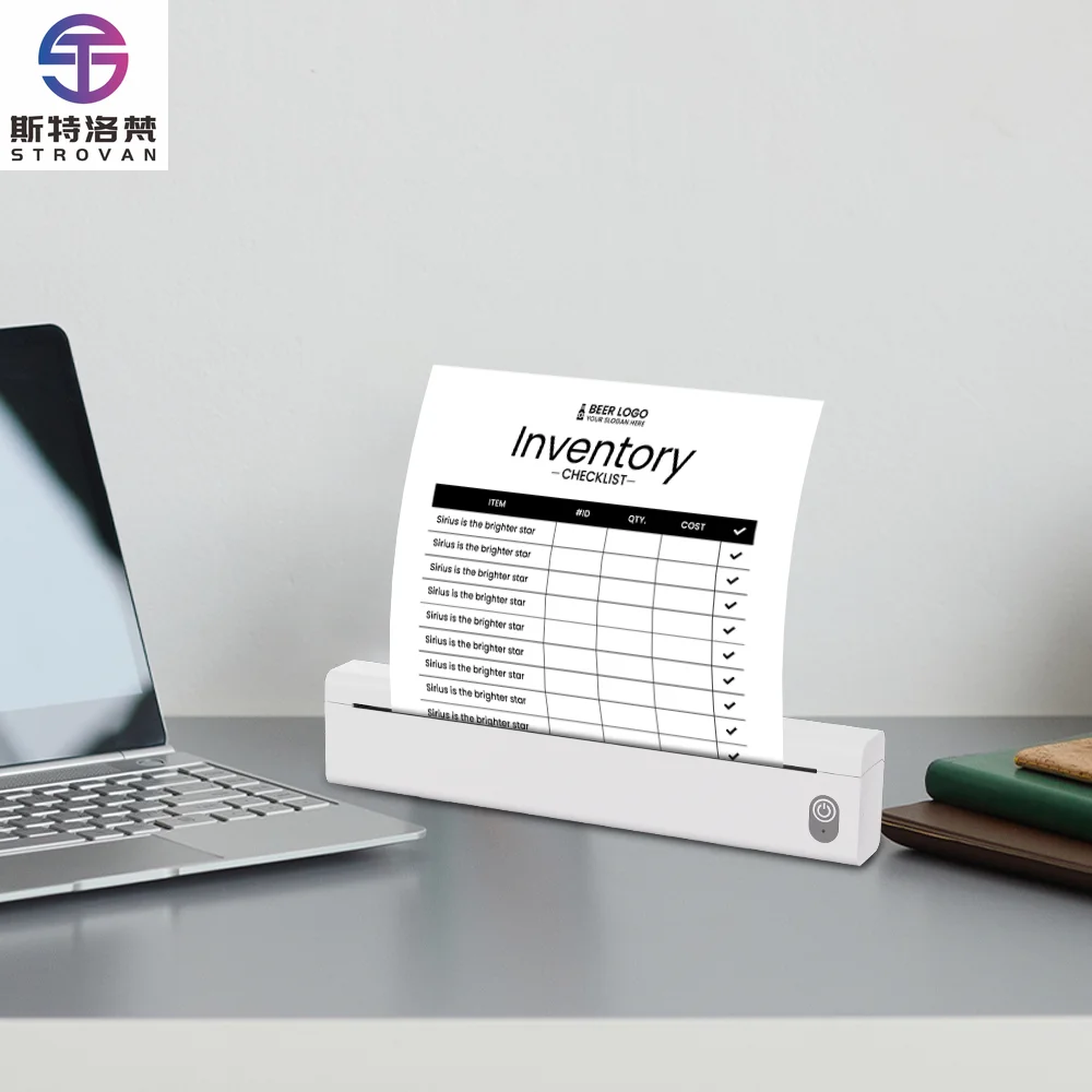 

Portable A4 for Bluetooth Printer Mini Thermal Multi-Size Free Switch Stock Portable A4 Printer