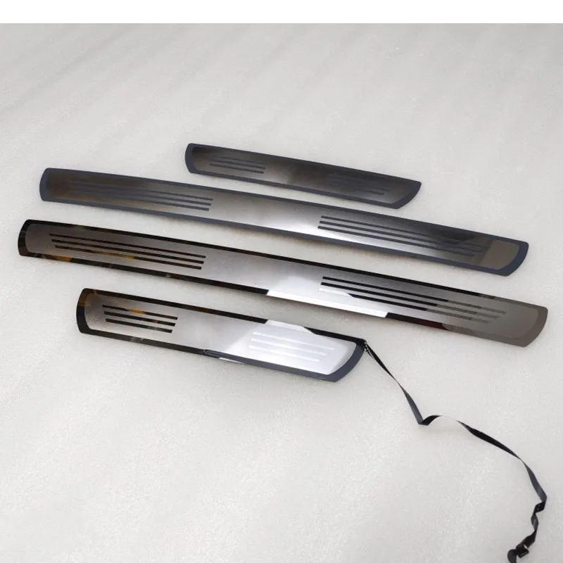 Chrom Edelstahl Auto Türschwelle Anti-Schmutz Aufkleber Abdeckung Dekoration Außen Anti-Kick Pedal Trim Zubehör Teile – Detail 5