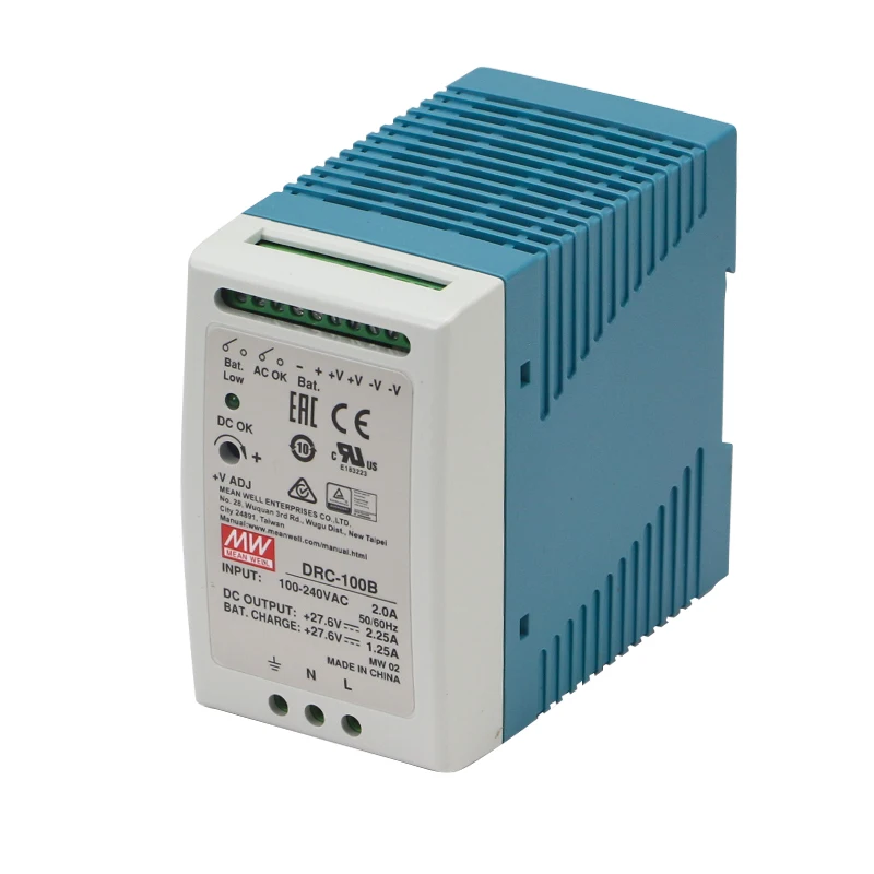 

DRC-100B DIN RAIL Power Supply with Battery Charger UPS Function 100W 27.6V Single Output Din Rail