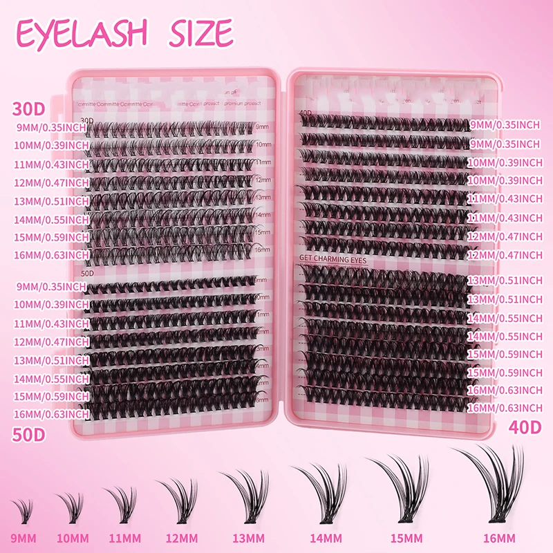 DIY 30D 40D 50D Single - مجموعة الرموش الصناعية الطبيعية للمكياج DIY، اصنع مظهرك الفريد