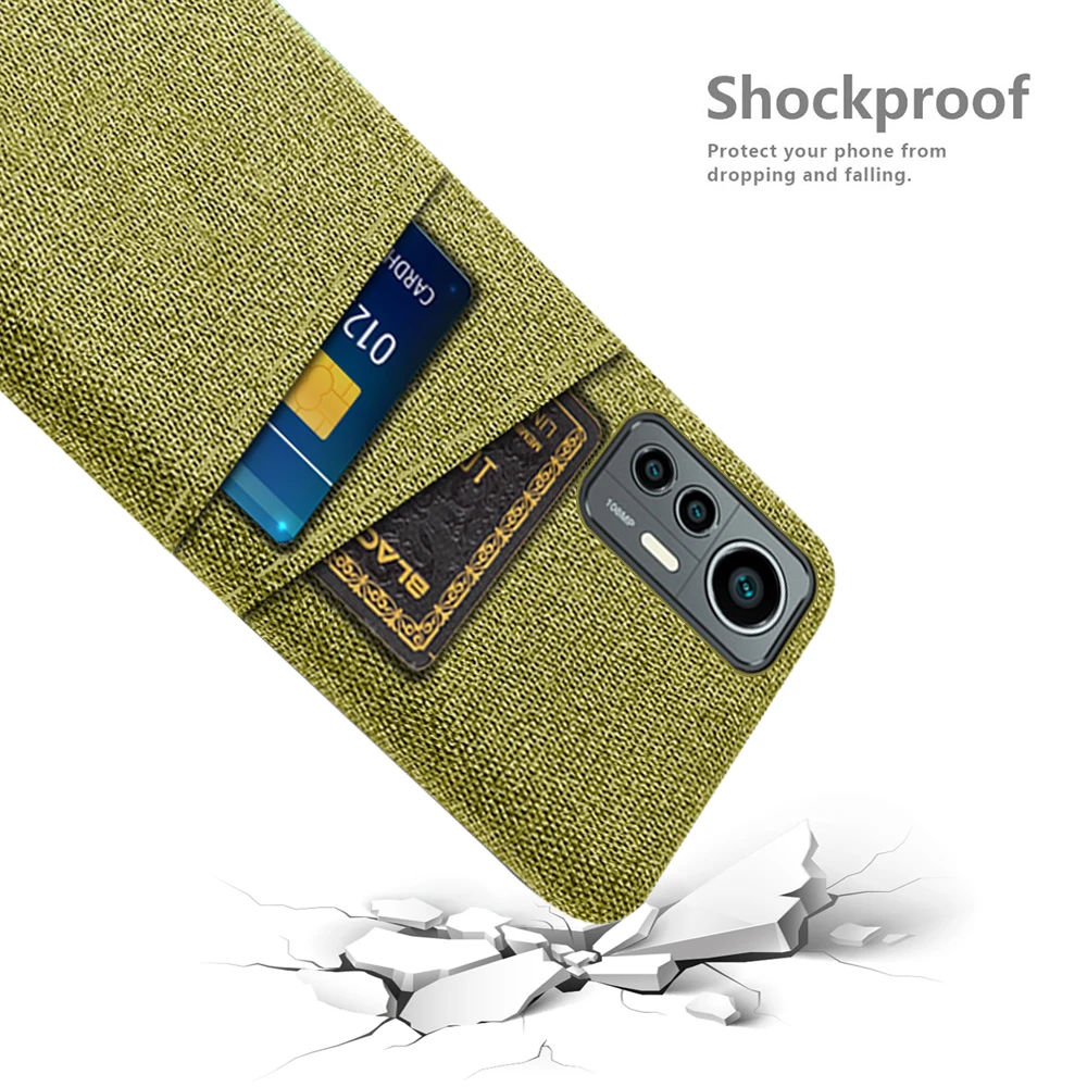 For Xiaomi 12 Lite Case Luxury Fabric Dual Card Phone Cover For Xiaomi 12S Pro 12S Ultra 12 Lite 12X 11 Lite 11T Phone Coque