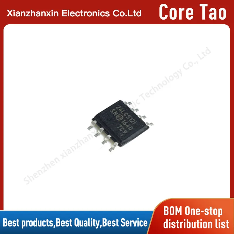 Lote de 5 chips de memoria 24LC512-I/SN 24LC512T-I/SN 24LC512 SOP-8