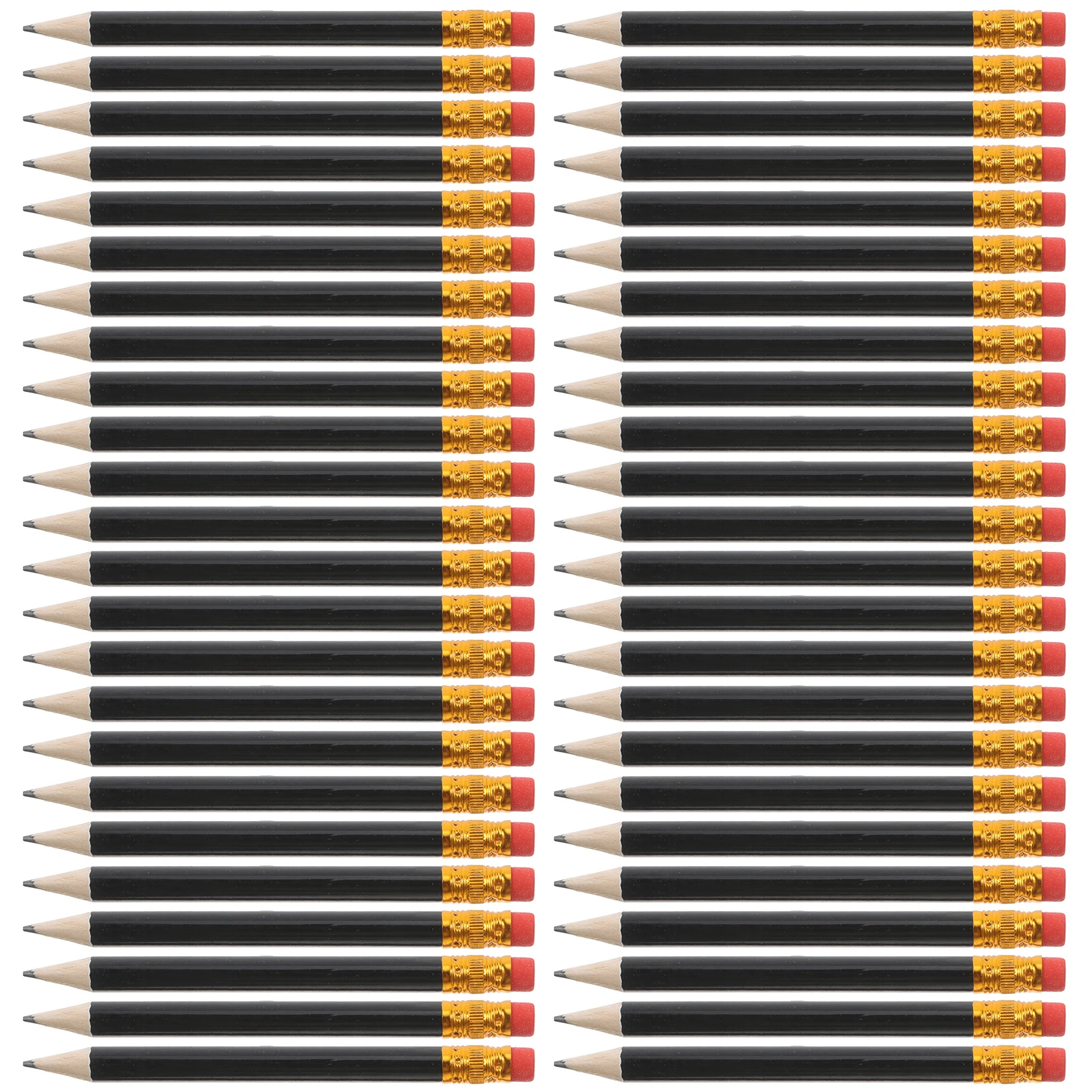 

72pcs Eraser Sharpened Mini Pencil Erasers Bulk Black Bulk Kids Golf Pencils For Kids Study Office Use Golf Pencils