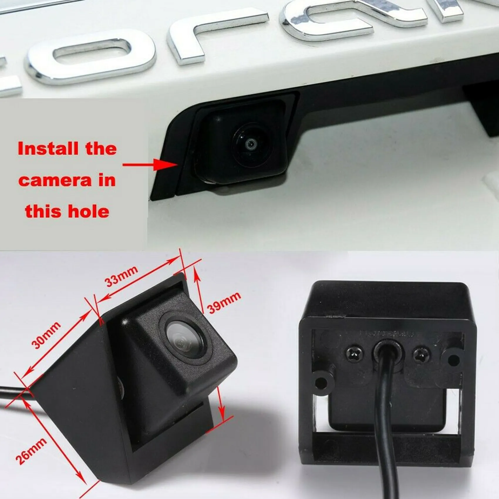 8LED Dynamic Trajectory HD Car Rearview Backup Camera Reverse Parking Camera for Actyon Korando 2010-2015