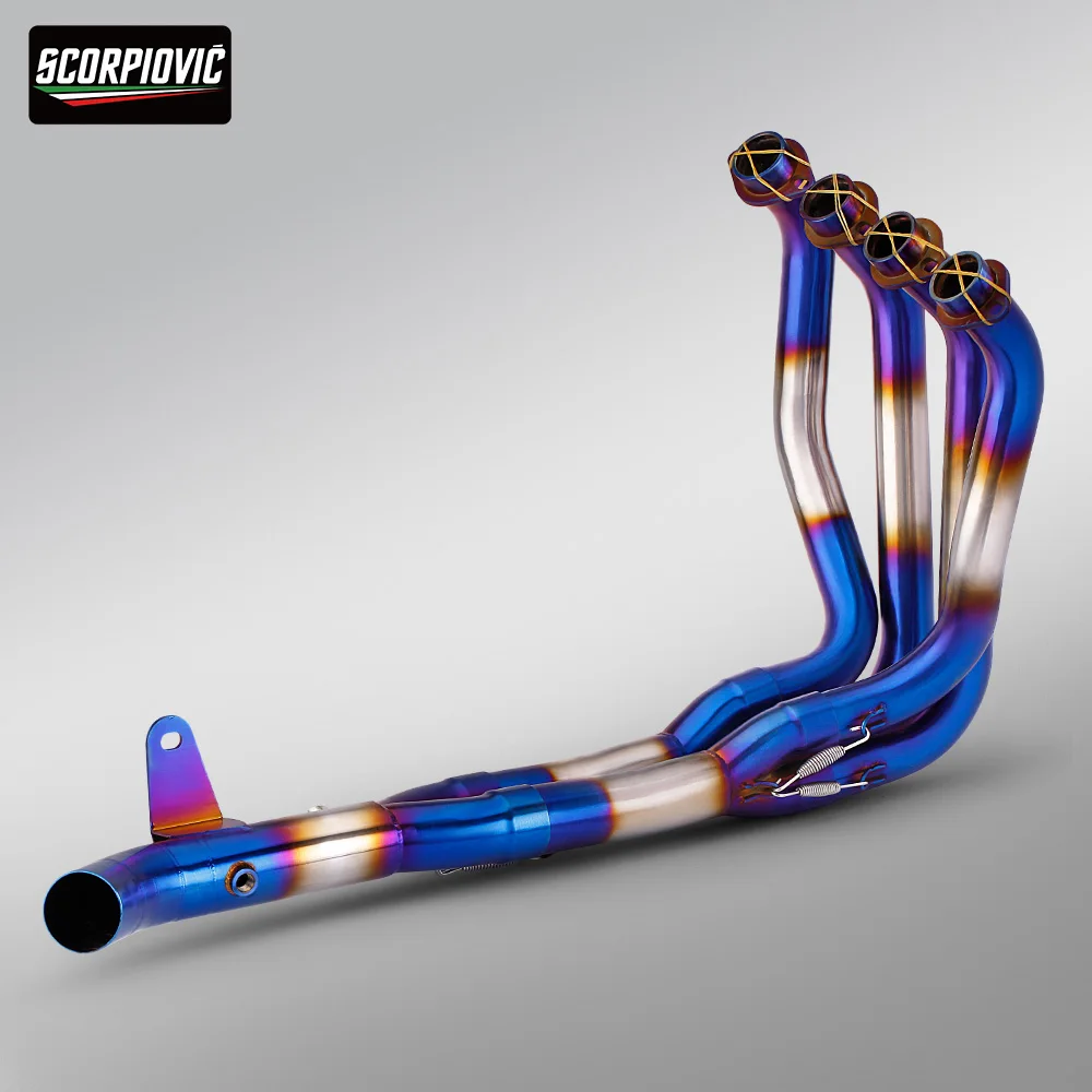 Motorcycle Exhaust Escape For ninja Z900 Z 900 2017-2026 Front Slip On Link Pipe With 2 oxygen sensors Connect Original Muffler
