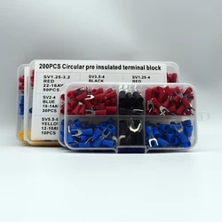 forked ring terminal set Copper Crimp Connector Insulated Cord ring End Wire terminals connector Assortment Kit Cable Wire Conne