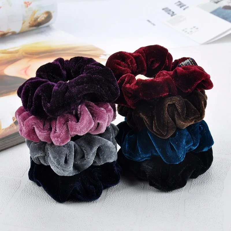 Women Velvet Scrunchie Pack Elastic Hair Bands for Girls Scrunchies Headwear Ponytail Holders Rubber Band Hair Accessories