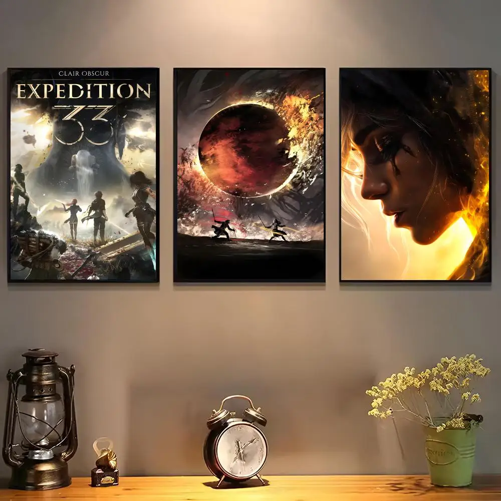 Clair O-obscur E-expedition 33 Poster For Self-adhesive Art Waterproof Paper Sticker Coffee House Bar Room Wall Decor