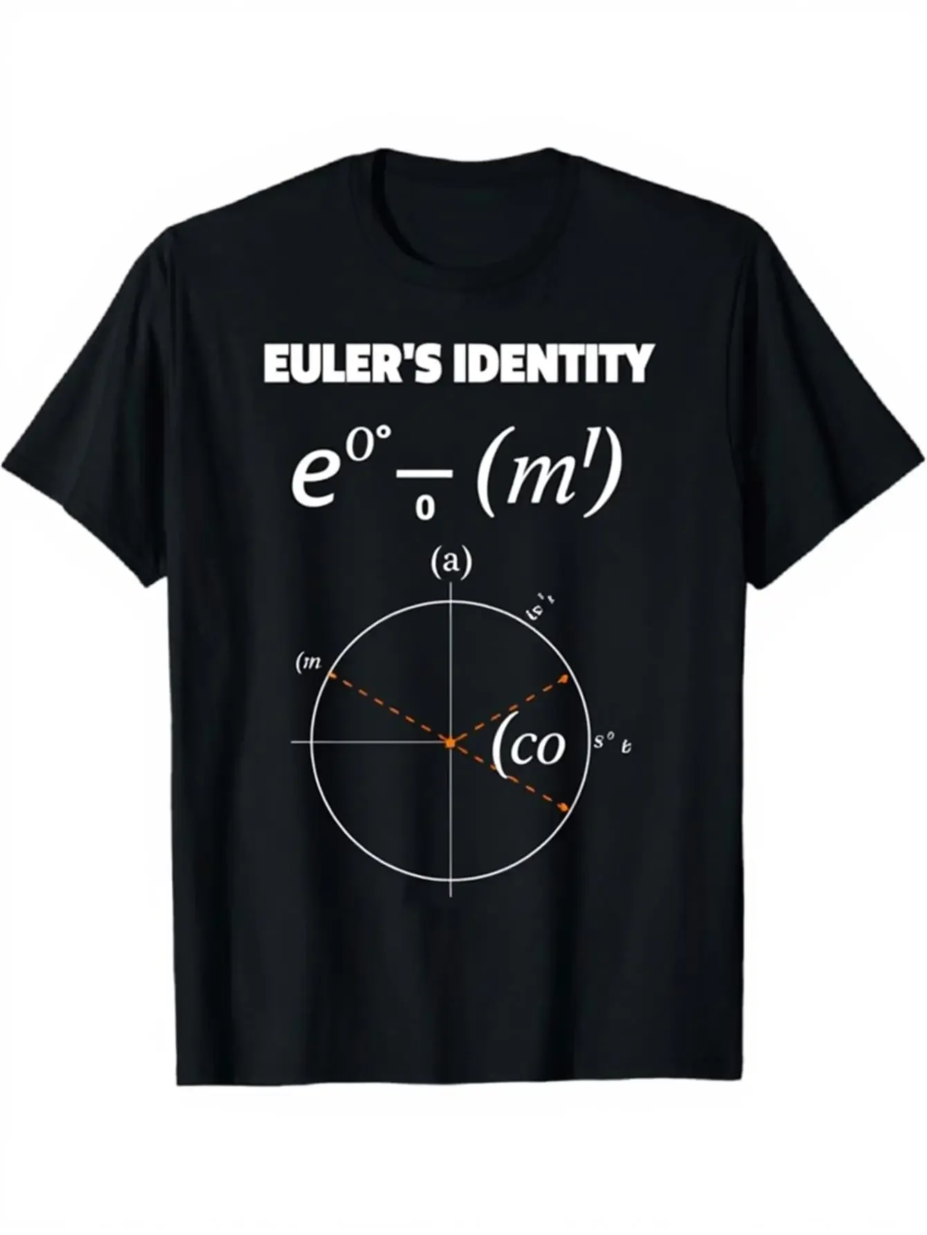 

Euler's Identity Math Equation Graphic Print Cotton Short Sleeve Crew Neck T-Shirt for Men