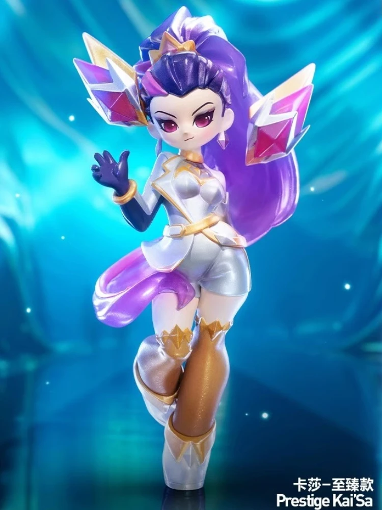 League Of Legends K/Da All Out Series Blind Box Prestige Kaisa Seraphine Akali Ahri Evelynn Model Desktop Toys Kids Gifts