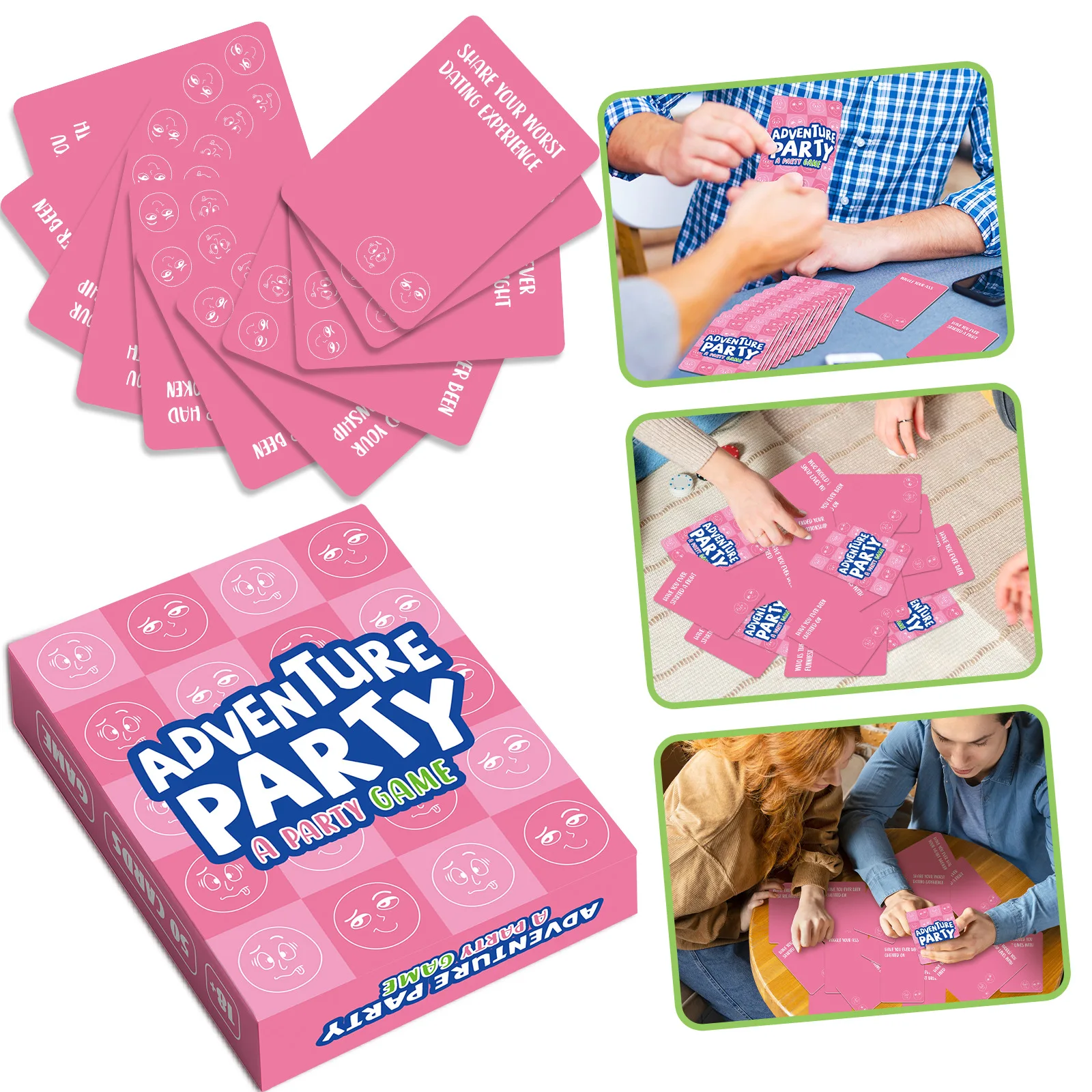 50PC Fast-Paced Word Game For Beginners Creative Fast-Paced Word Desktop Game Compact Paper Cards Toy For Home School Outdoor