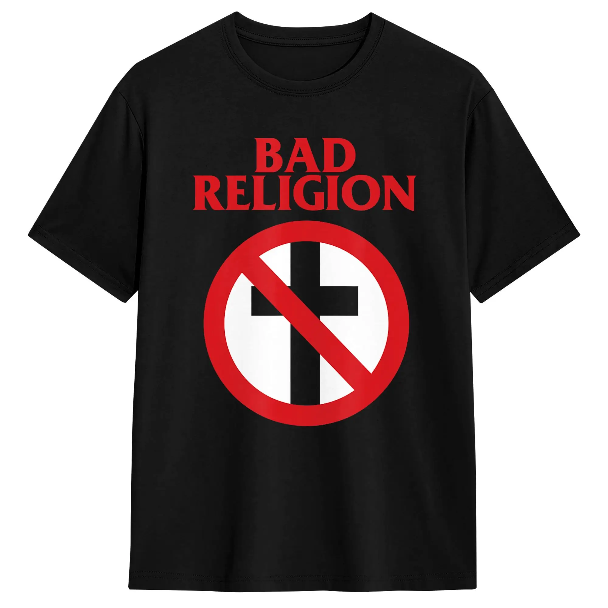 Summer Bad Religion Crossbuster Logo Hipster T-Shirts  100% Cotton Tee Shirt for Men Y2K Basic Short Sleeve Tees