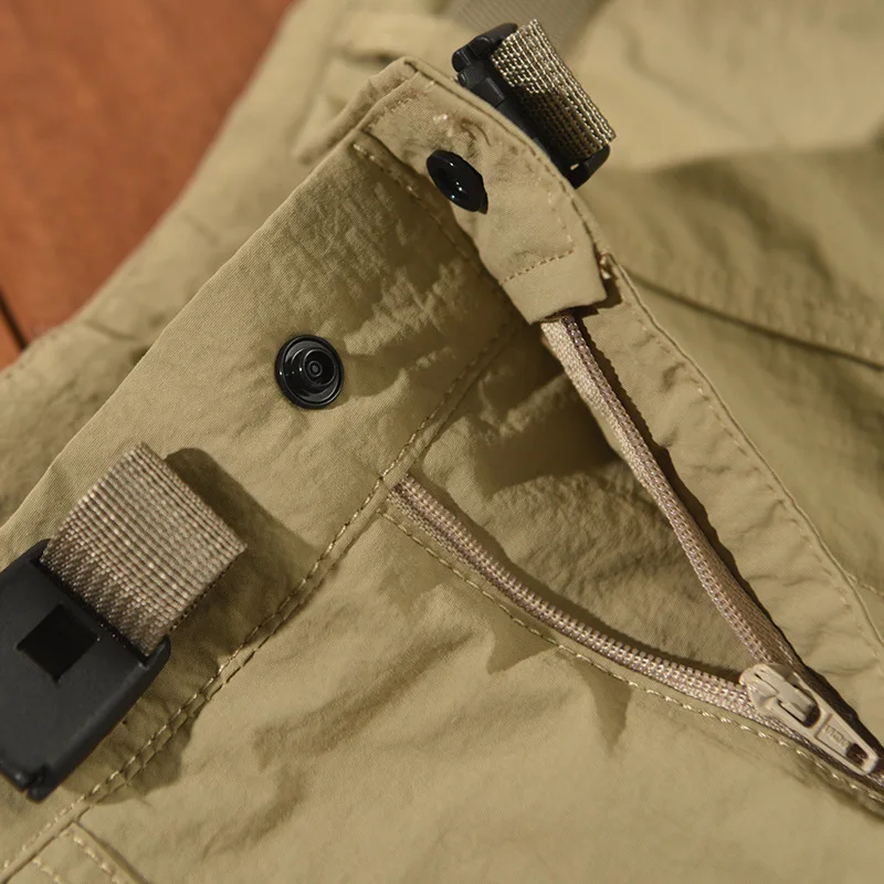 Spring Autumn New Pure Cotton Casual Cargo Trousers for Men Clothing Vintage Washed Loose Streetwear Mend Pants AZ625